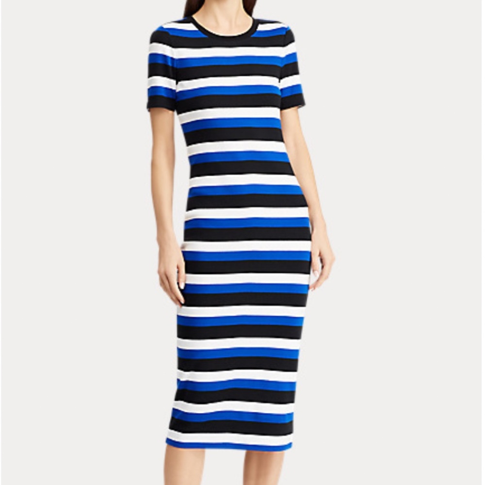 Ralph Lauren Striped Cotton Midi Dress